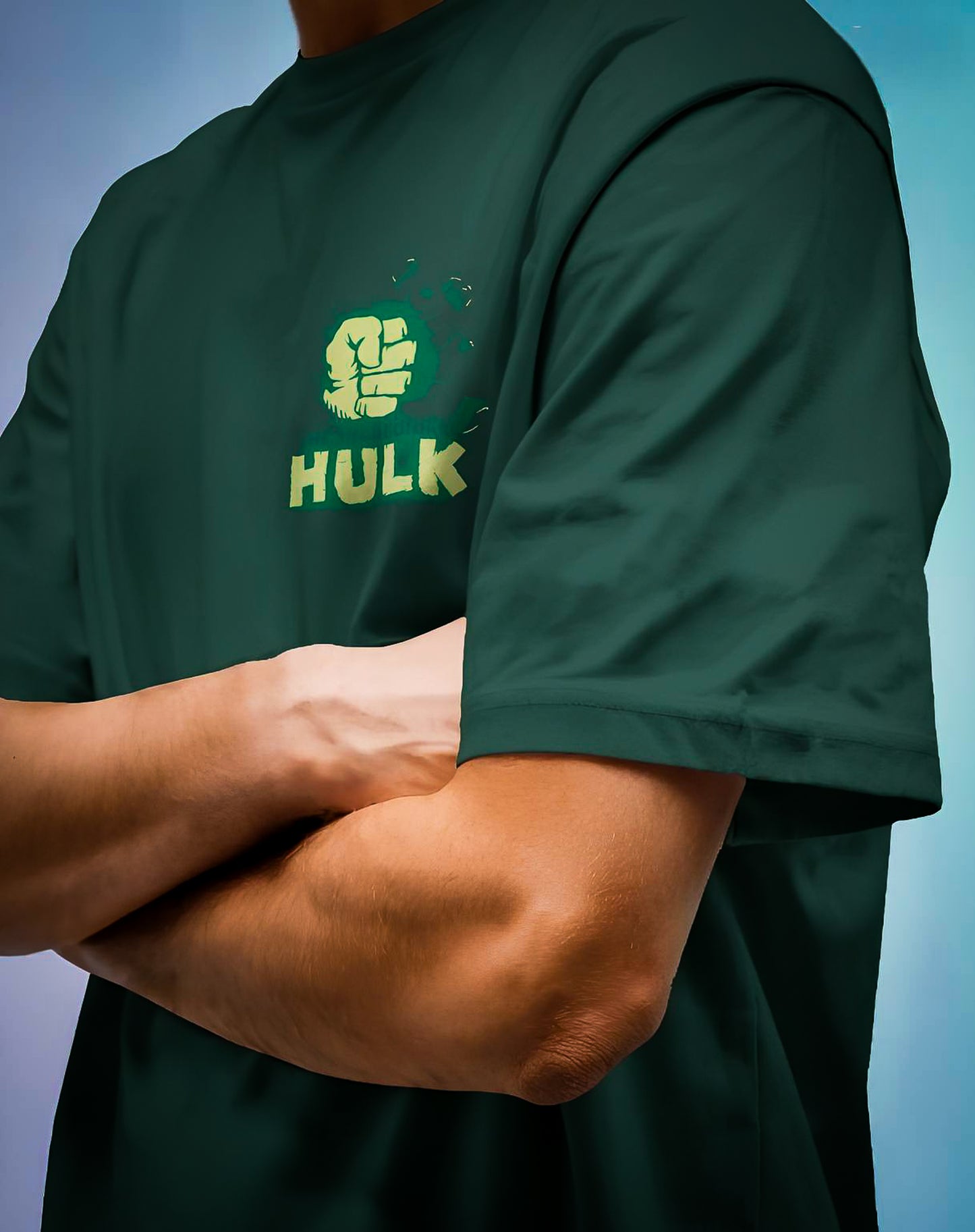 FantasyFit Incredible Hulk t-shirt in green with Hulk graphic on the front