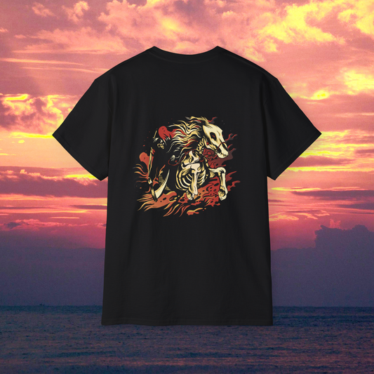 Grim Rider: Skeletal Steed Back Print Tee