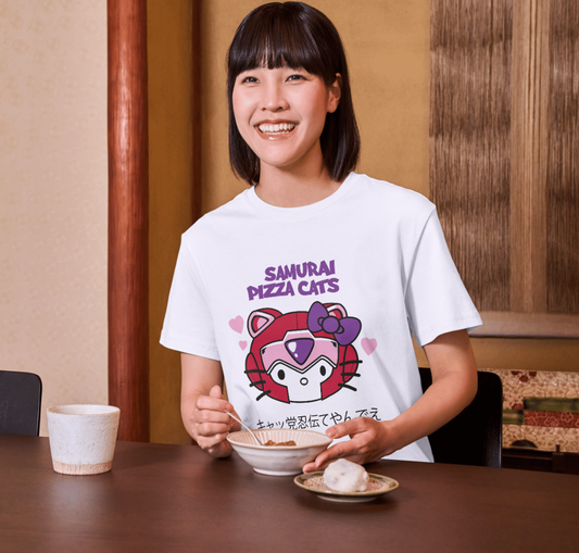 Hello Kitty Samurai Pizza Cats T-Shirt