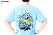 Pokemon Oversized tee featuring Water Type characters in vibrant blue design